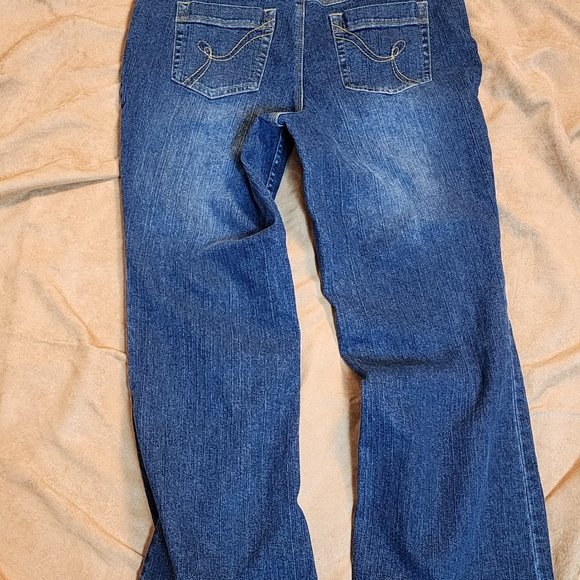 Pre-Owned Fashion Bug sz 16WP Stretch Boot Cut Jean with Tummy Tamer Inset - Picture 7 of 12